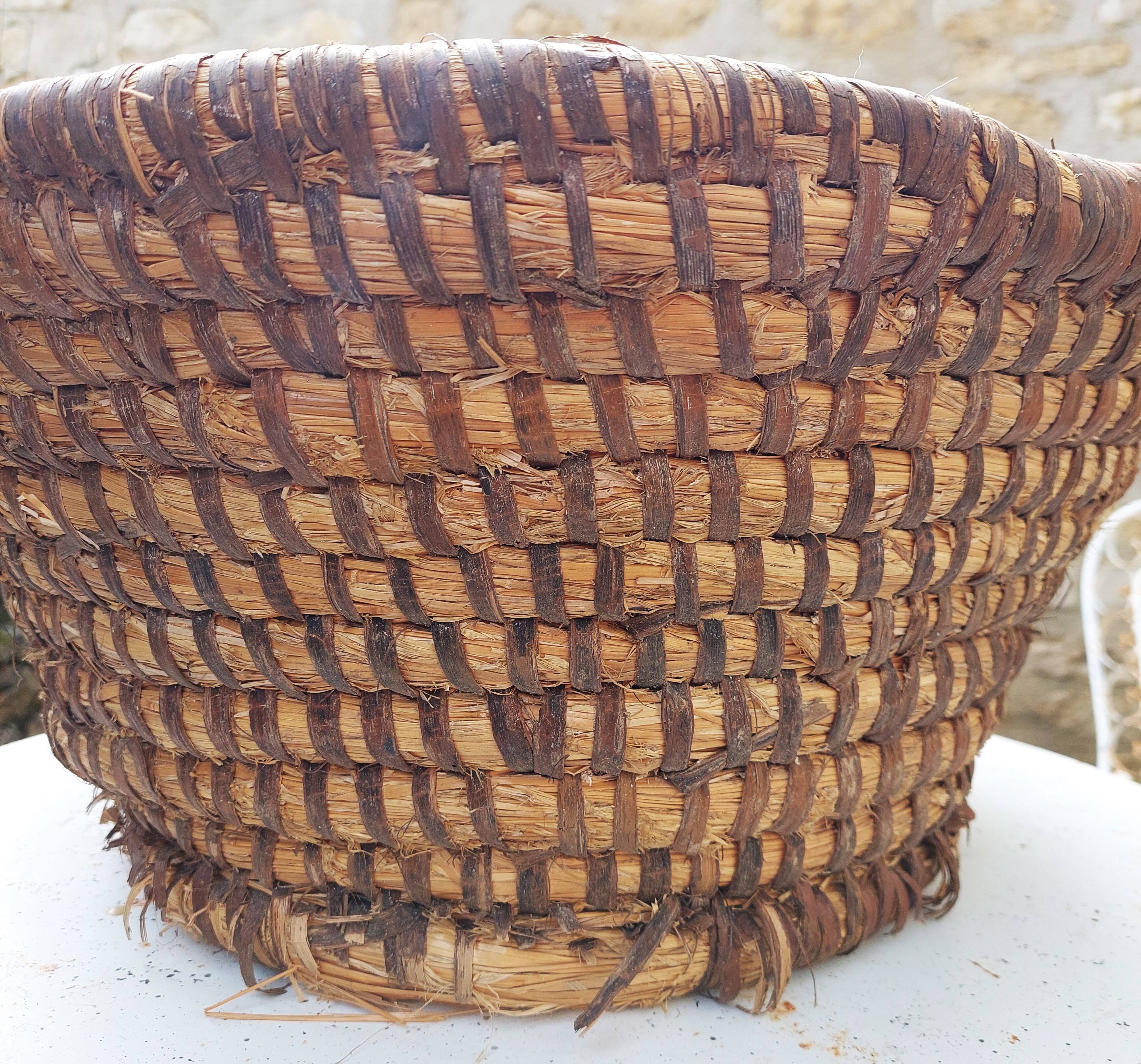 Seagrass bread basket early 20th century 53 cm