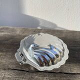 Metal shell butter dish