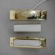 Set of Two Functionalist Brass Wall Lights, 1930s, Restored