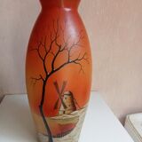 Vase ancien signé henri martin peint à la main