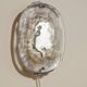 Glass, brass and aluminum wall light No.10