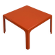 Orange Fiberglass Side Table, 1970