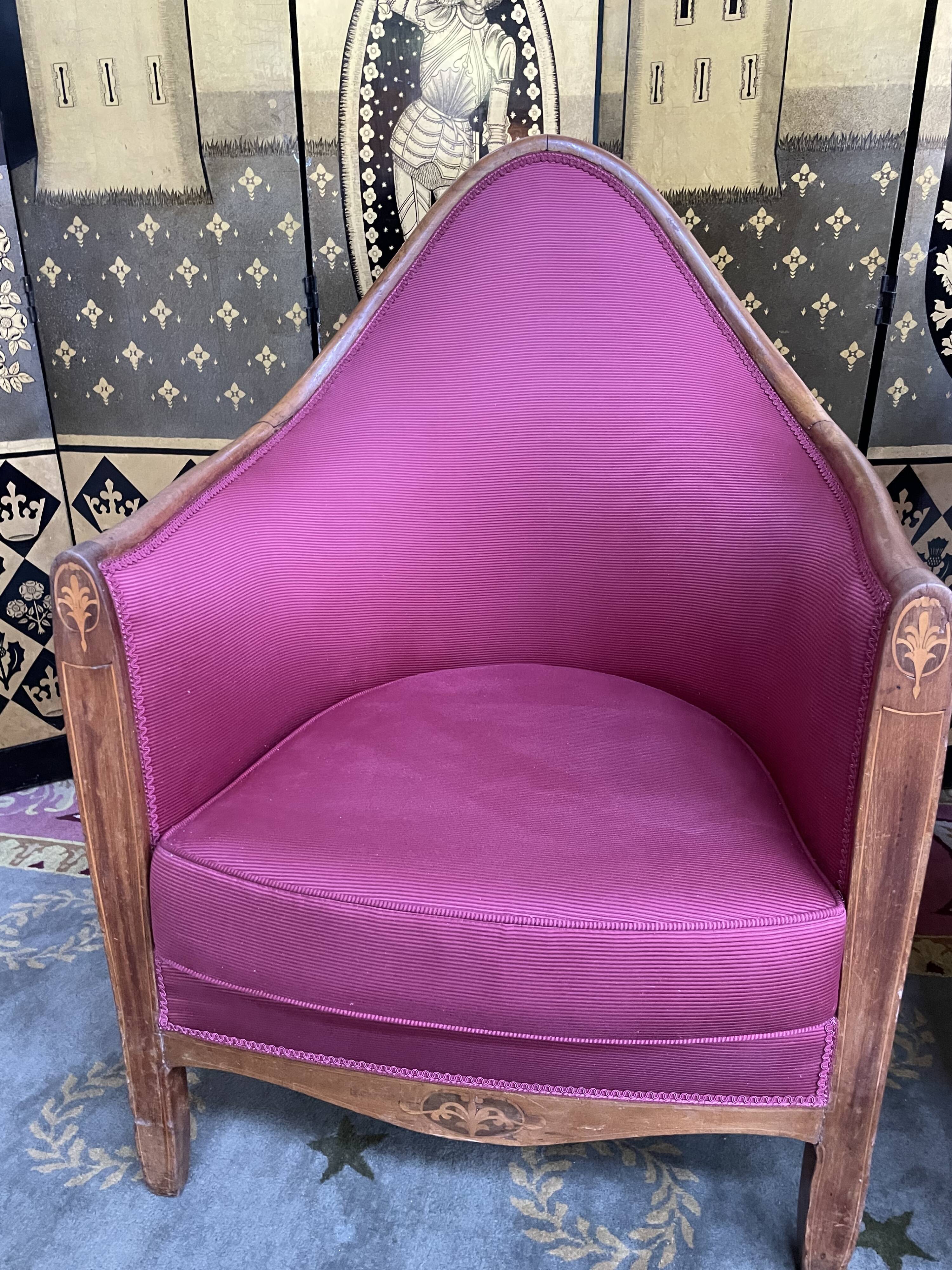 Pair of shepherdess armchairs Art Deco era