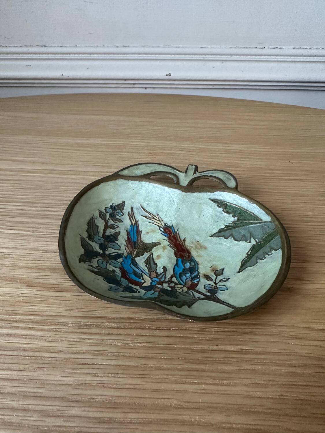 Enamelled brass pocket tray