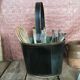 Painted sheet metal compartment basket
