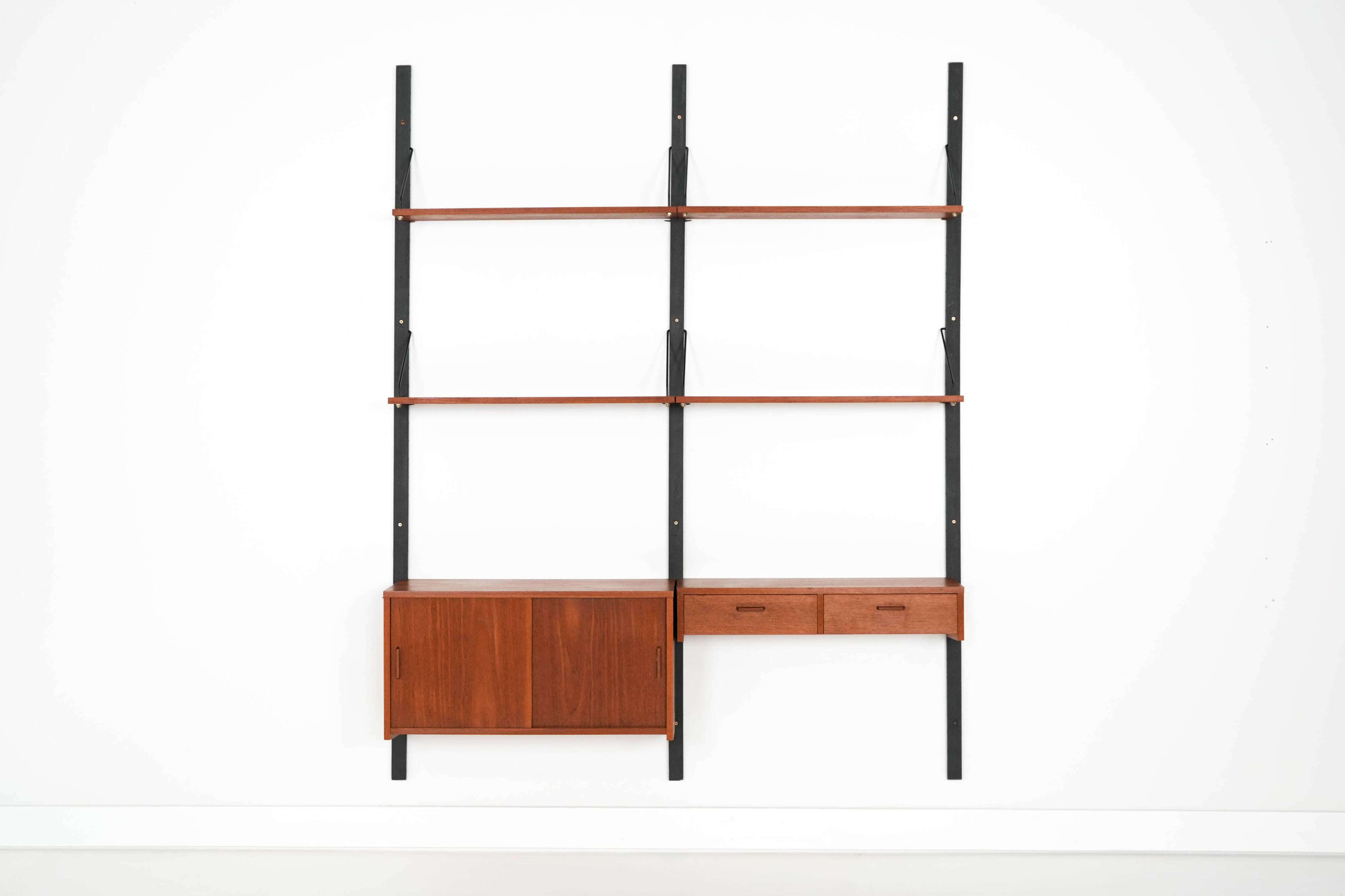 Teak shelving unit, Danish design, 1960s, production: Denmark