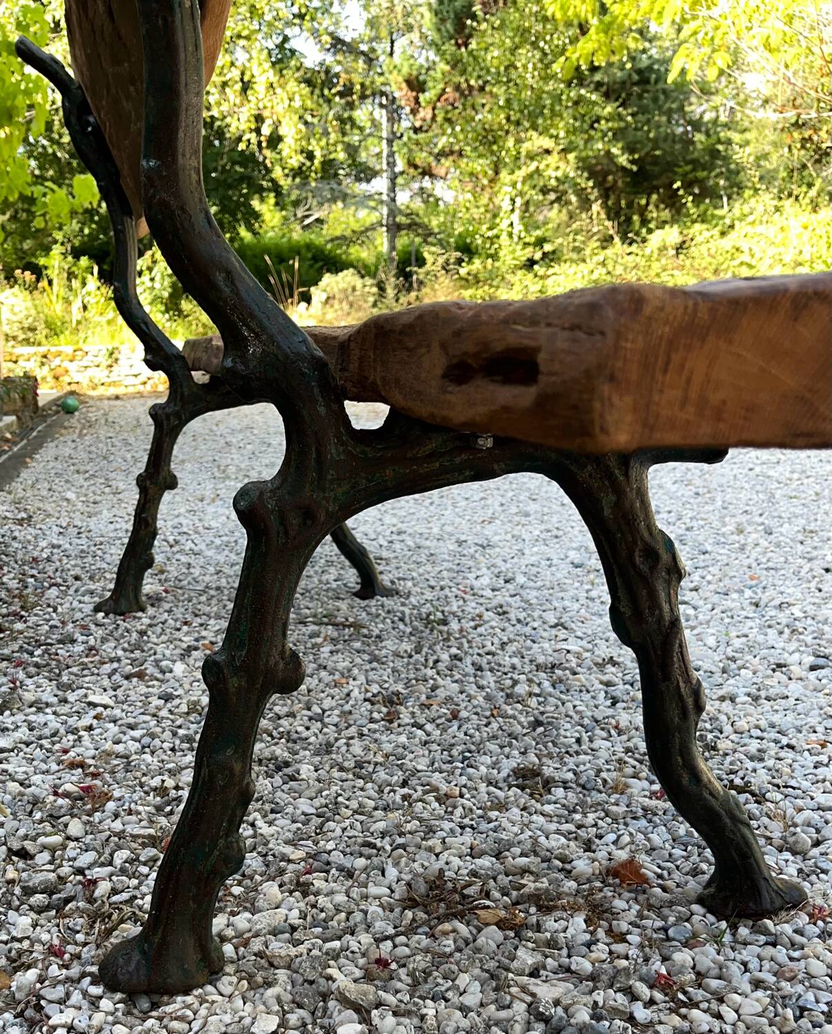 Art Nouveau garden bench