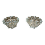 Pair of 2 crystal candlesticks