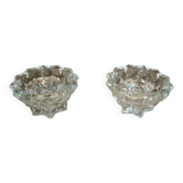 Paire de 2 bougeoirs en cristal