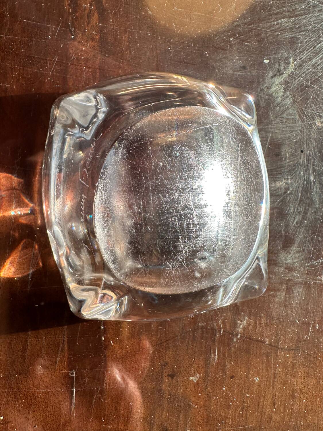 Small crystal ashtray Daum France - art-deco