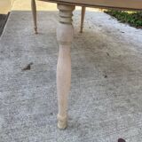 Renovated Louis Philippe round extendable dining table 115cm with 2 extensions.