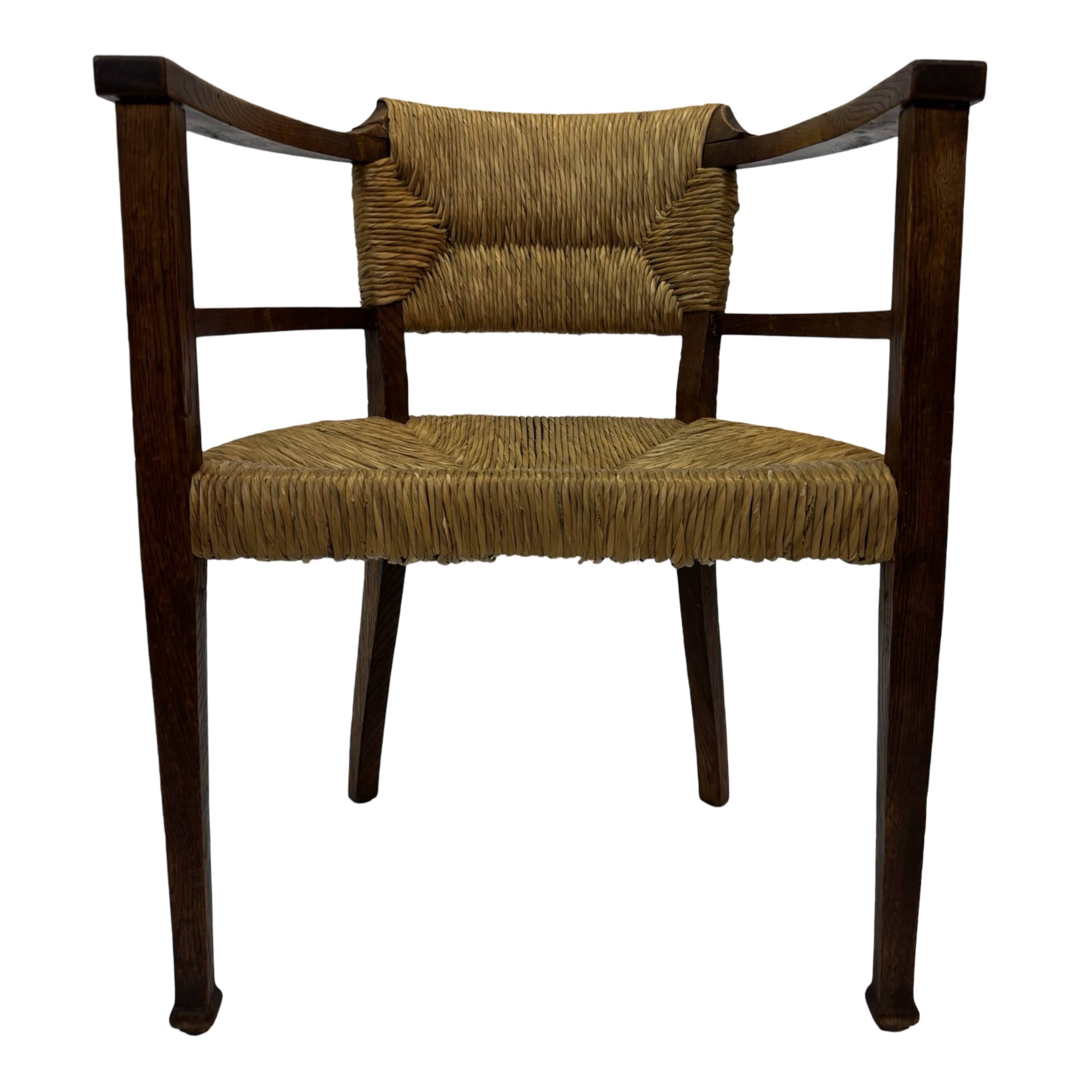 Art Deco chair minimalist oak wicker minimalist design