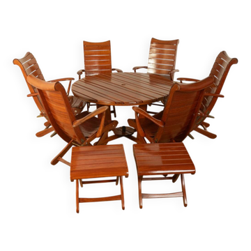Ensemble de mobilier de jardin des années 1980, Triconfort