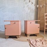 Paire de tables de chevet art déco