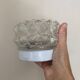Mini ceiling light in moulded glass, 1970s.