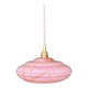 Vintage pink Clichy glass pendant lampshade with marbled effect