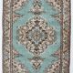 6x9 Teal Green & Brown Persian Rug, 173x270Cm