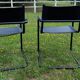 Black leather chairs
