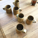 Lot 6 tasses grès