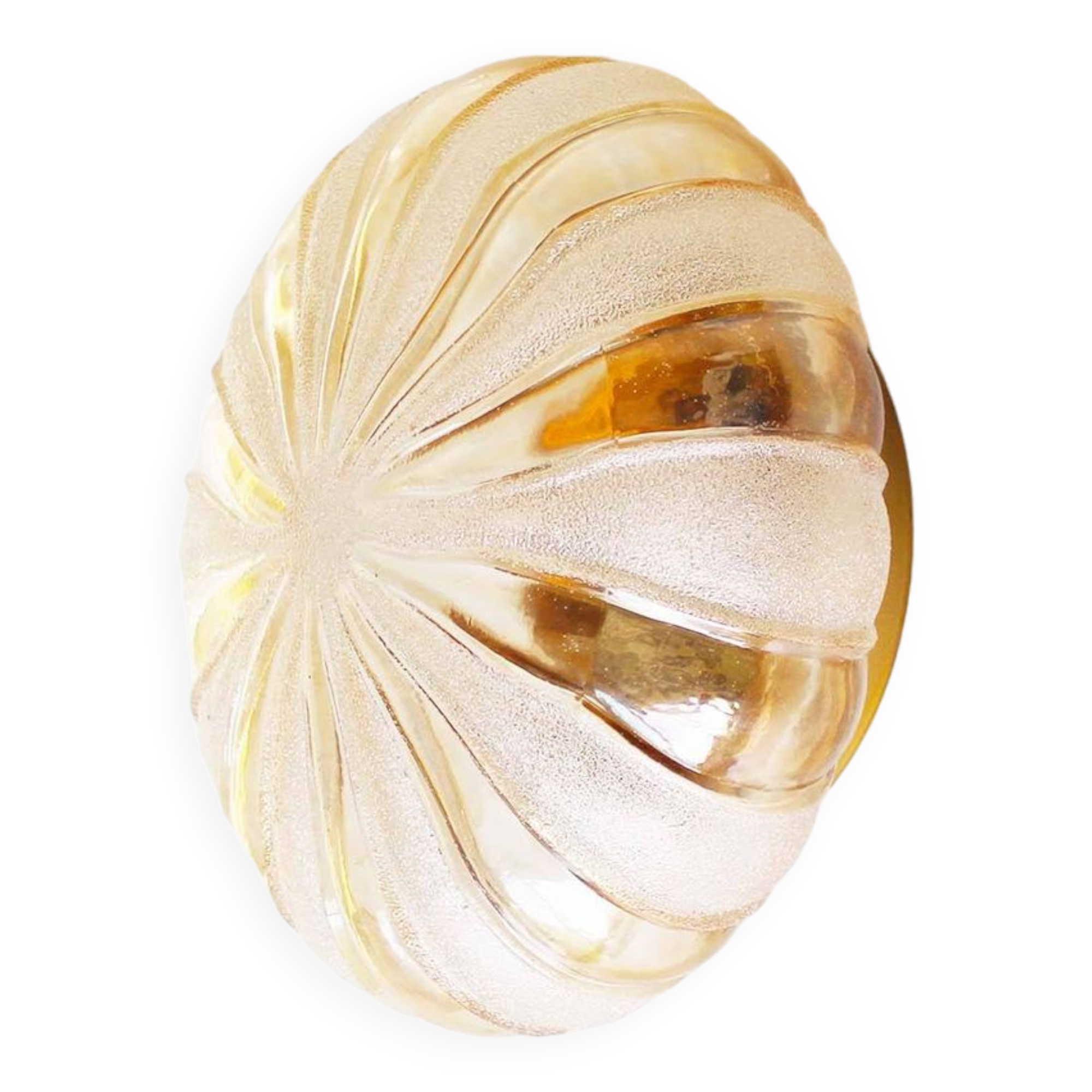 Vintage amber glass wall lamp by Wila Leuchten, Germany 1970's