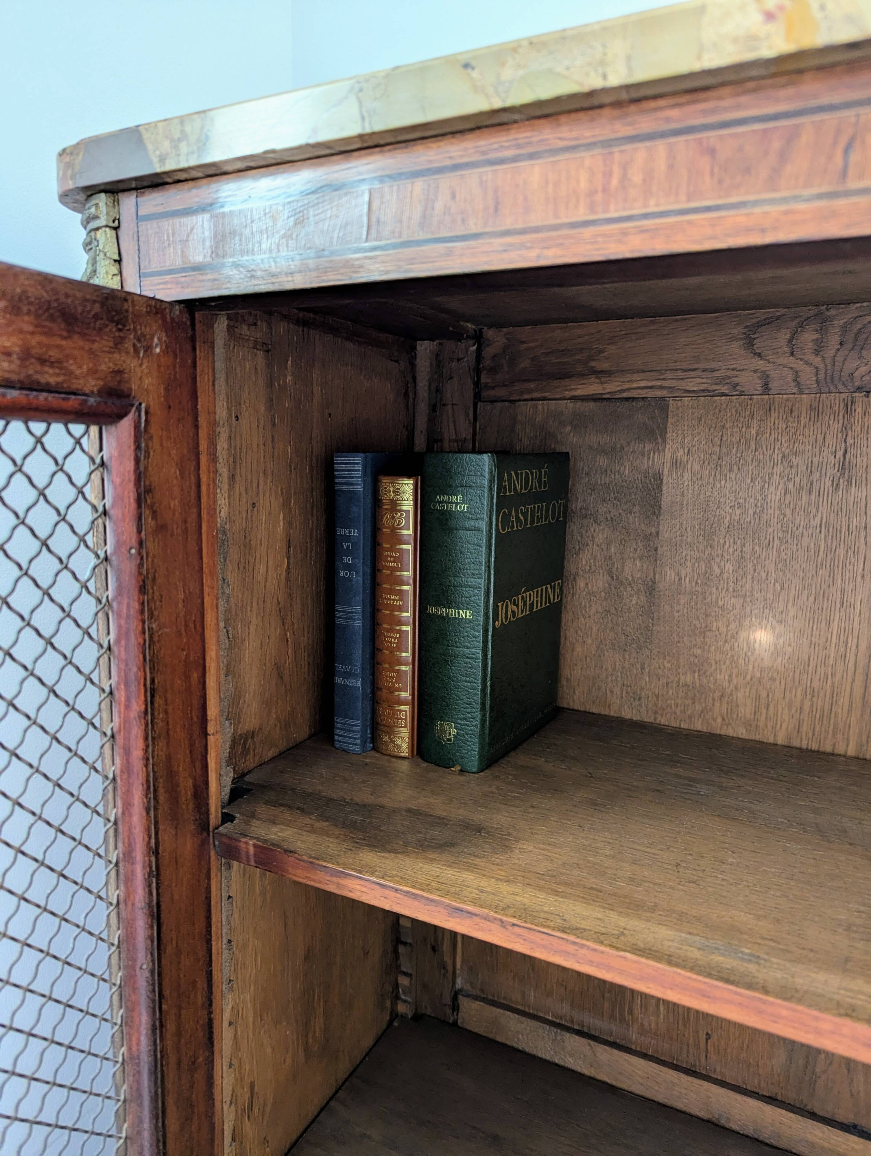 Marquetry library in Transition style Louis XV / Louis XVI