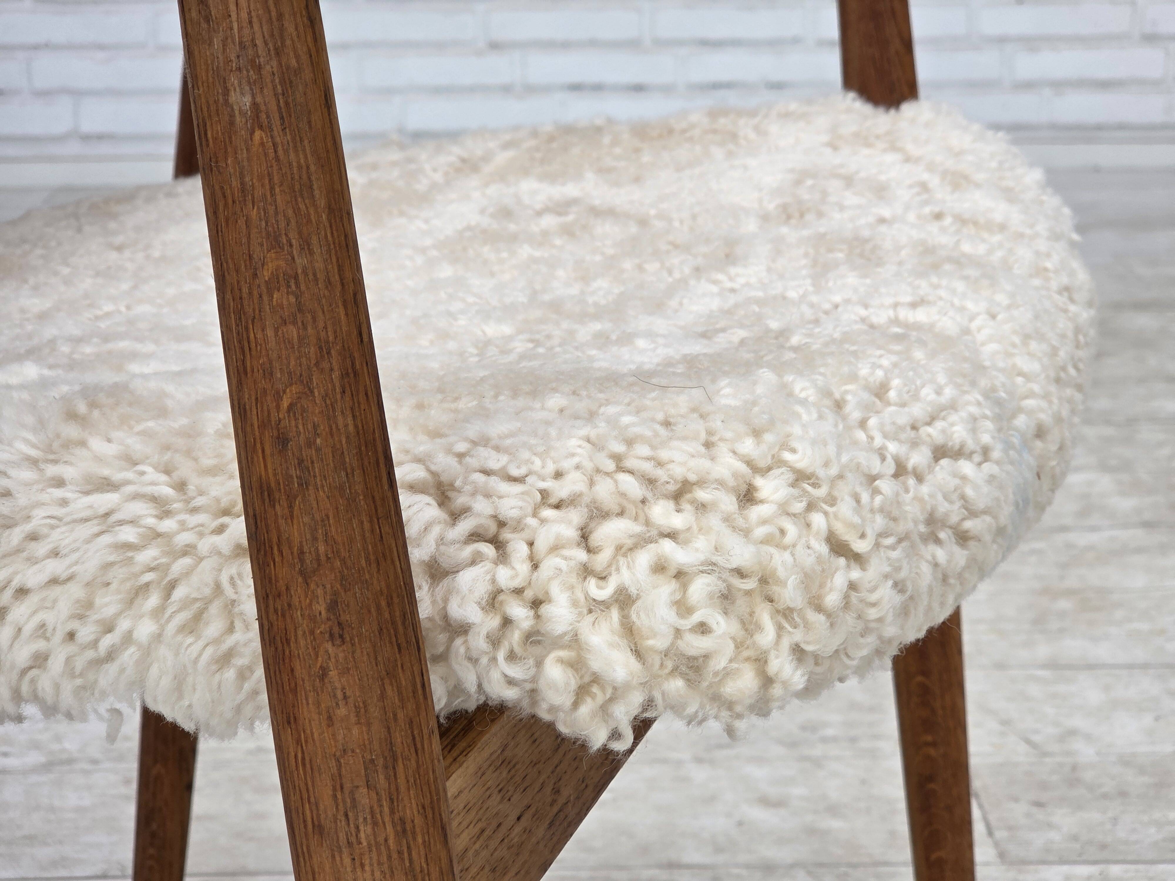 1960s, Danish design by Erik Kirkegaard, model 43, genuine sheepskin.