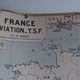 Old school map of geography France aviation waterways TSF by Gibert