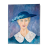 Old woman portrait in Hat