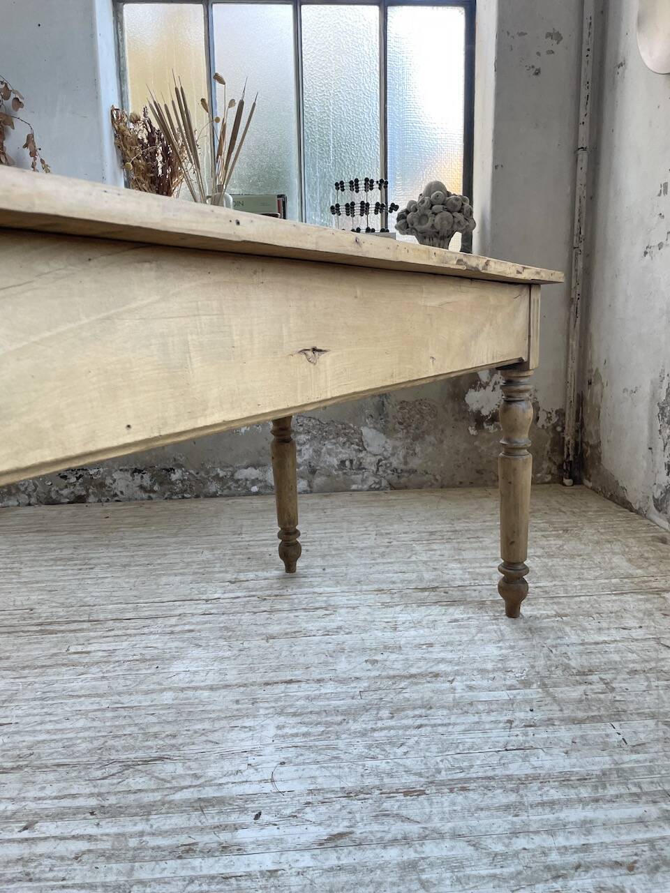 2m walnut drapery farmhouse table