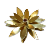 Brass flower wall light