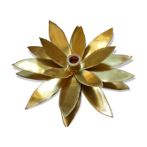 Brass flower wall light