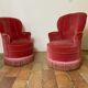 Pair of toadstool armchairs