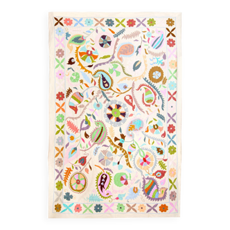 Hand embroidered suzani textile 210 x 140 cm