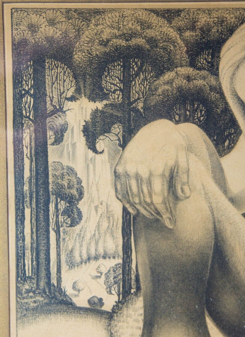 Art Deco lithograph 1926 Rense Hamstra 80x60cm