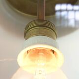 Mid-century Murano Glass & Brass Pendant from Mazzega, 60s