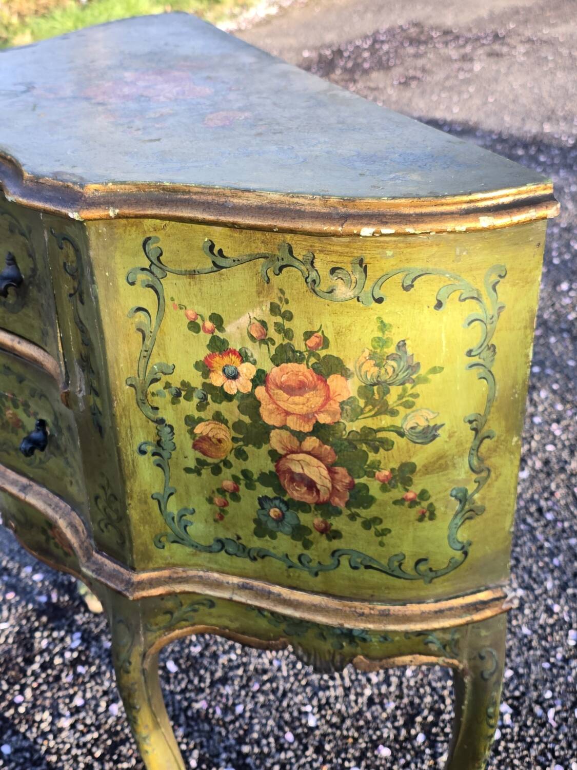 Antique vintage painted chest of drawers