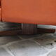 Scandinavian leather and rosewood sofa Fredrik Kayser 1965, 3 places