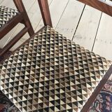 Series of six teak chairs