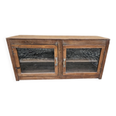 Buffet - glass TV cabinet in Burmese teak