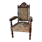 20th century neo-Renaissance style walnut armchair