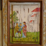 Cabinet painted in the Austrian spirit with polychrome decorations