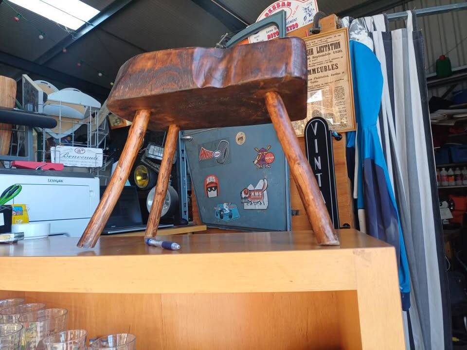 Vintage Brutalist Stool