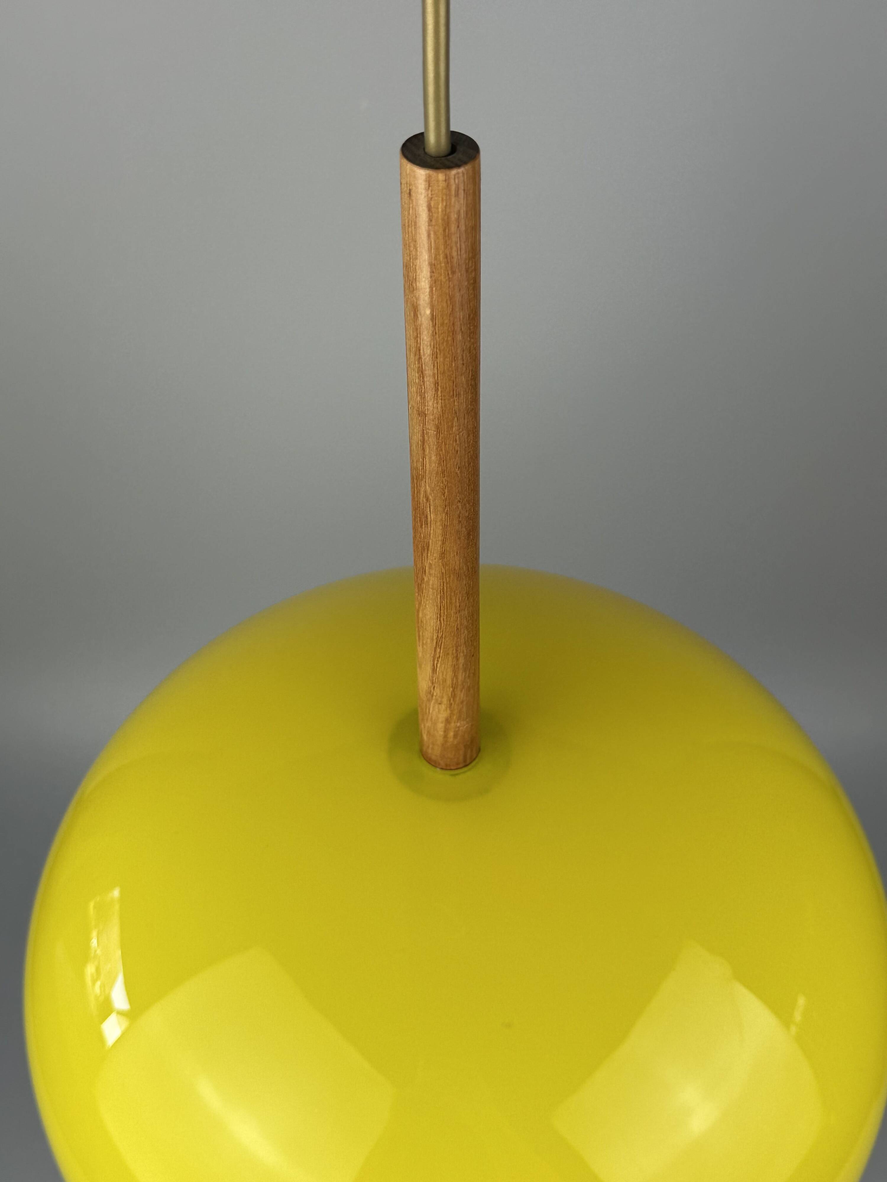 1960s/70s teak ceiling lamp by Uno & Östen Kristiansson for Luxus Sweden