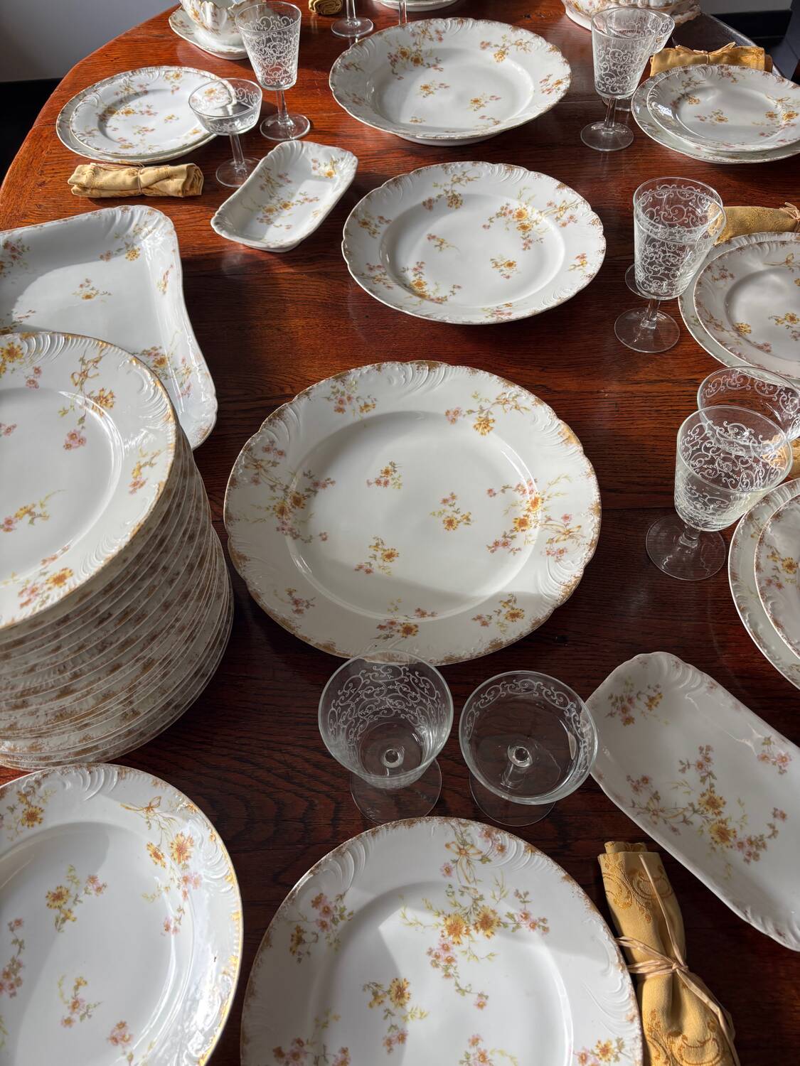 Rare service de table en porcelaine Haviland fin 19eme