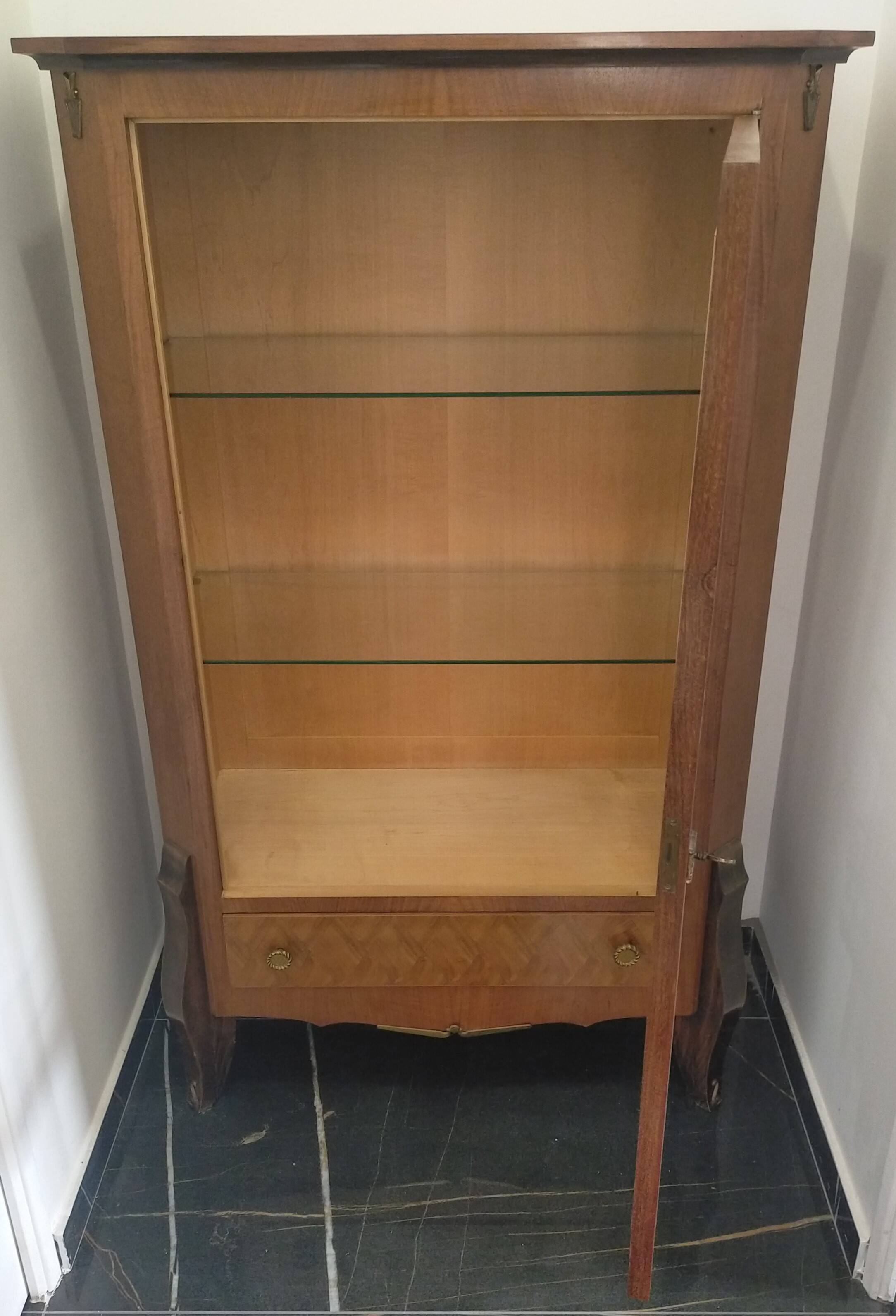 Vintage display cabinet in rosewood veneer 1950/1960