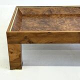 Rectangular coffee table from Turri with burl wood