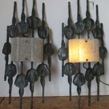 Paire d'appliques brutalistes en fer forgé de T. Ahlstrom
