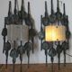 Paire d'appliques brutalistes en fer forgé de T. Ahlstrom