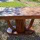 Art Deco dining table in solid walnut – 1930s – extendable
