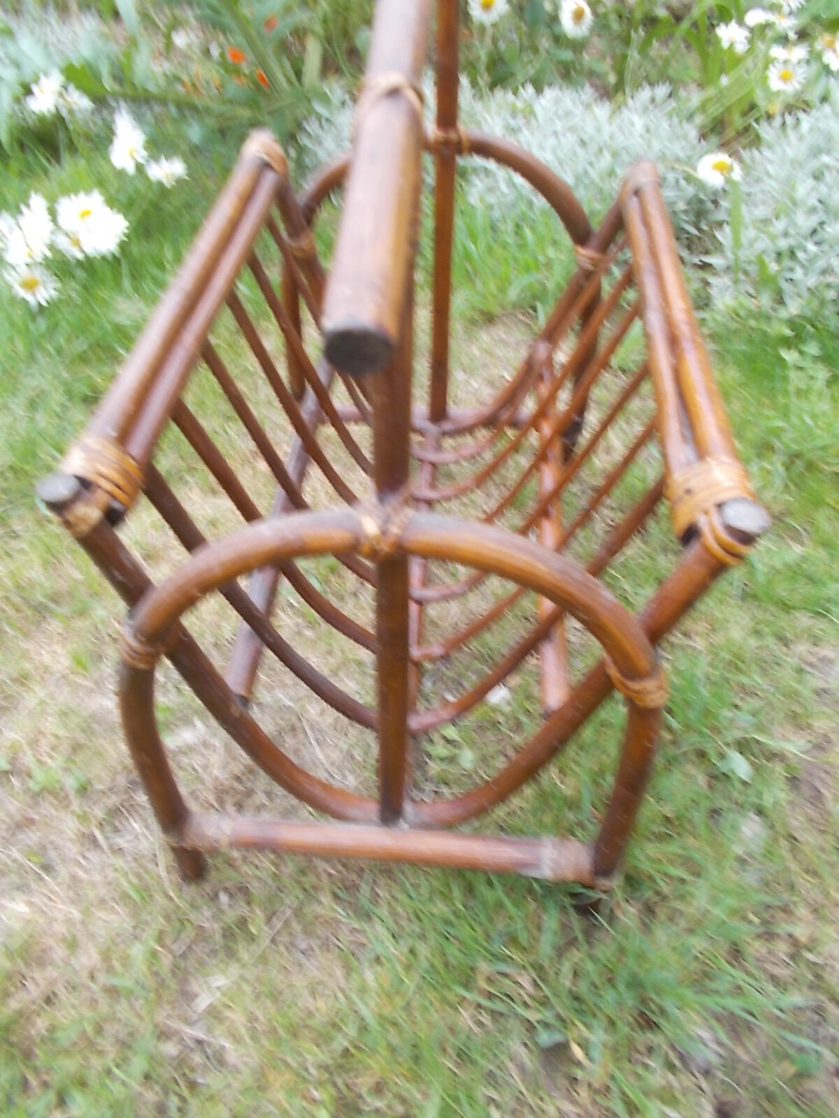 Vintage bamboo magazine door